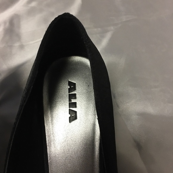 Alia Black PeekaBoo heels with rhinestone bling 10 - Picture 2 of 4